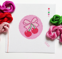 Load image into Gallery viewer, Cherry Bow Needlepoint Canvas