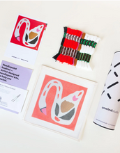 Load image into Gallery viewer, Swan on Red Needlepoint Kit