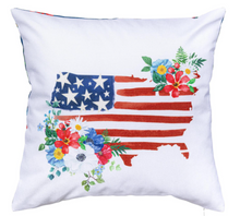 Load image into Gallery viewer, Floral America Pillow Cover