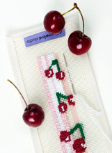 Load image into Gallery viewer, Cherry Key Fob Needlepoint Canvas Kit
