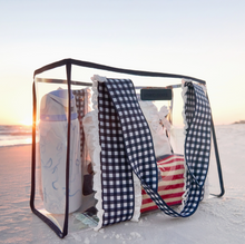 Load image into Gallery viewer, Case-Mate Navy Gingham Jelly Tote