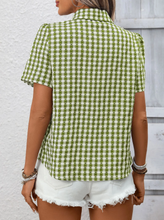 Load image into Gallery viewer, Gingham Button Up