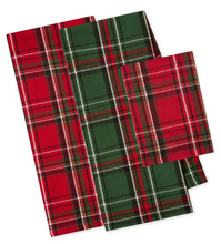 Load image into Gallery viewer, Boughs of Holly Plaid Kitchen Towel Set