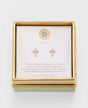 Load image into Gallery viewer, Spartina Pearl Cross Studs