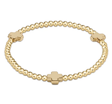 Load image into Gallery viewer, Enewton Signature Cross Gold Bead Bracelet 3mm