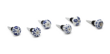 Load image into Gallery viewer, Blue and White Hand Painted Bottle Stopper