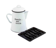 Load image into Gallery viewer, Cocoa Pitcher &amp; Spoon Mold Set
