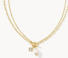 Load image into Gallery viewer, Kendra Scott Eve Multi Strand Necklace in White Pearl