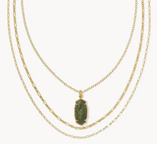 Load image into Gallery viewer, Kendra Scott Elle Bamboo Framed Triple Chain Necklace