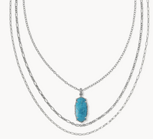 Load image into Gallery viewer, Kendra Scott Elle Bamboo Framed Triple Chain Necklace