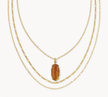 Load image into Gallery viewer, Kendra Scott Elle Bamboo Framed Triple Chain Necklace