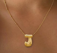 Load image into Gallery viewer, Bubble Letter Necklaces