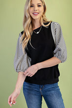 Load image into Gallery viewer, Striped Puff Sleeve Top