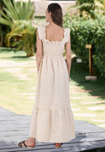Load image into Gallery viewer, Gingham Smocked Maxi Dress