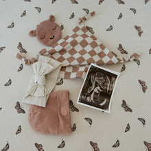 Load image into Gallery viewer, 100% Muslin Lovey - Rosewood Checker
