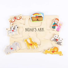 Load image into Gallery viewer, Puzzle Wood Peg Noah's Ark