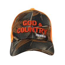 Load image into Gallery viewer, Cap God & Country Camo & Orange