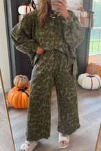 Load image into Gallery viewer, Brown Leopard Print Raw Seam Set