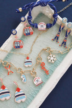 Load image into Gallery viewer, Pearl Studded Snowflake Charm in White