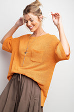 Load image into Gallery viewer, Orange Short Sleeve Sweater
