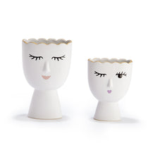 Load image into Gallery viewer, Smile and Wink Porcelain Vase