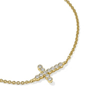 Load image into Gallery viewer, Kendra Scott Cross Crystal Delicate Chain Bracelet