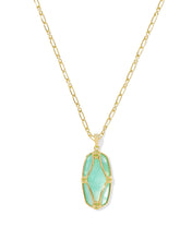 Load image into Gallery viewer, Kendra Scott Elle Lattice Frame Large Long Pendant Necklace