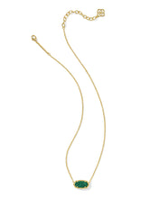 Load image into Gallery viewer, Kendra Scott Gold Elisa Necklace in Emerald Drusy
