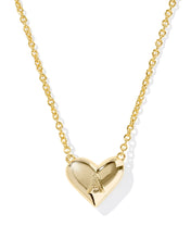 Load image into Gallery viewer, Kendra Scott Heart Letter Pendant Necklace in Gold