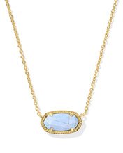 Load image into Gallery viewer, Kendra Scott Gold Elisa Pendant Necklace in Light Variegated Blue