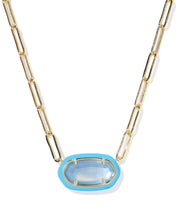 Load image into Gallery viewer, Kendra Scott Elisa Enamel Frame Paperclip Necklace