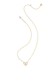 Load image into Gallery viewer, Kendra Scott Heart Letter Pendant Necklace in Gold