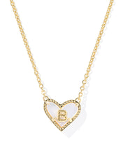 Load image into Gallery viewer, Kendra Scott Heart Letter Pendant Necklace in Gold