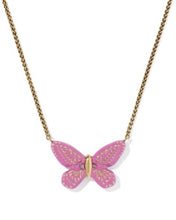 Load image into Gallery viewer, Kendra Scott Dolly Parton Enamel Butterfly Pendant Necklace