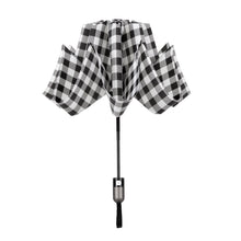 Load image into Gallery viewer, UnbelievaBrella™ Compact Reverse Umbrella - Bison B/W
