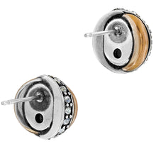 Load image into Gallery viewer, Brighton Neptune's Rings Brazil Blue Quartz Button Earrings