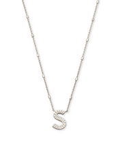 Load image into Gallery viewer, Kendra Scott Silver Letter Pendant Necklace