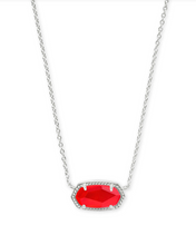 Load image into Gallery viewer, Kendra Scott Elisa Silver Pendant Necklace In Red Illusion