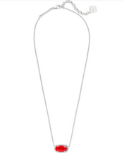 Load image into Gallery viewer, Kendra Scott Elisa Silver Pendant Necklace In Red Illusion