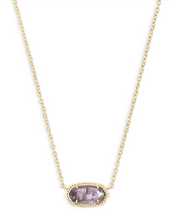Load image into Gallery viewer, Kendra Scott Elisa Gold Pendant Necklace In Purple Amethyst