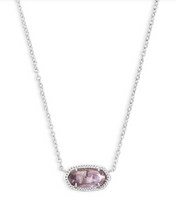 Load image into Gallery viewer, Kendra Scott Elisa Silver Pendant Necklace In Purple Amethyst