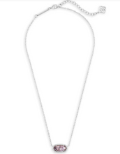 Load image into Gallery viewer, Kendra Scott Elisa Silver Pendant Necklace In Purple Amethyst