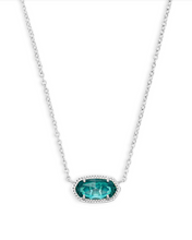 Load image into Gallery viewer, Kendra Scott Elisa Silver Pendant Necklace In London Blue