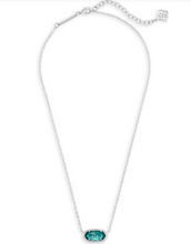 Load image into Gallery viewer, Kendra Scott Elisa Silver Pendant Necklace In London Blue