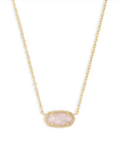 Load image into Gallery viewer, Kendra Scott Elisa Gold Pendant Necklace In Rose Quartz