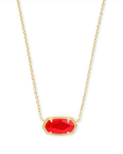 Load image into Gallery viewer, Kendra Scott Elisa Gold Pendant Necklace In Red Illusion