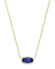 Load image into Gallery viewer, Kendra Scott Elisa Gold Pendant Necklace In Cobalt Cat's Eye