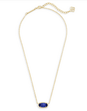 Load image into Gallery viewer, Kendra Scott Elisa Gold Pendant Necklace In Cobalt Cat's Eye