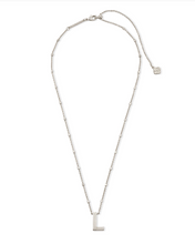 Load image into Gallery viewer, Kendra Scott Silver Letter Pendant Necklace