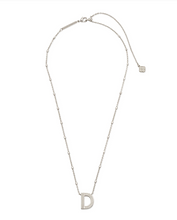 Load image into Gallery viewer, Kendra Scott Silver Letter Pendant Necklace